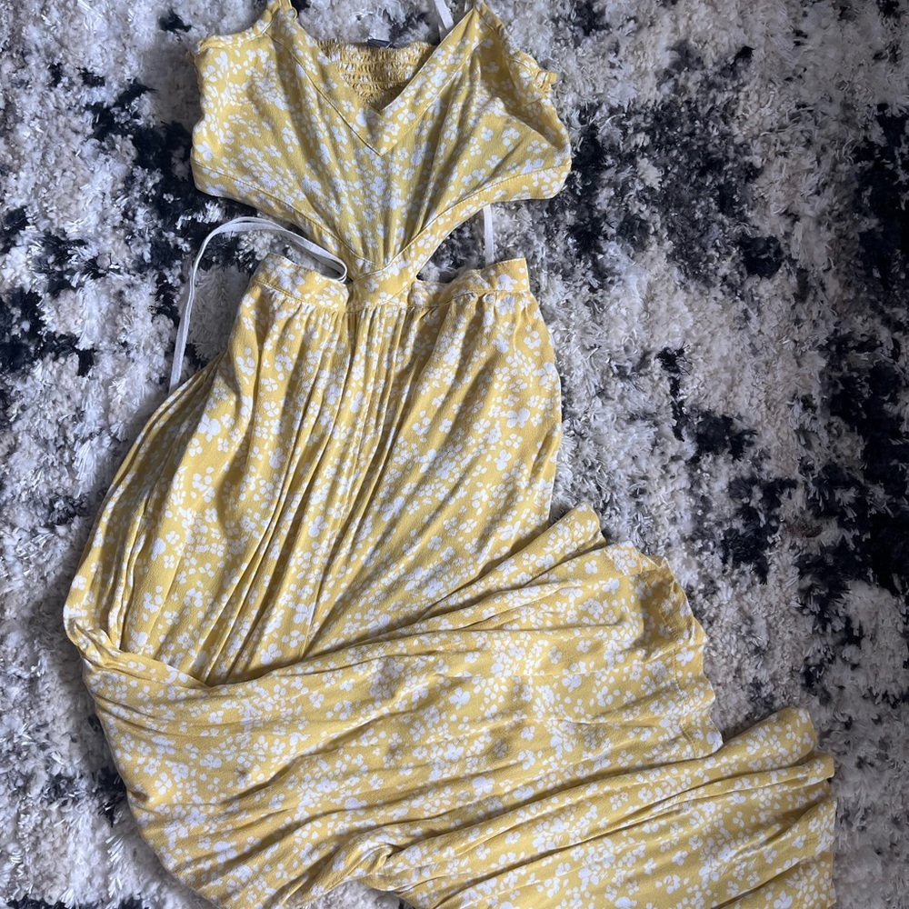 Yellow Jumpsuit with Cutouts